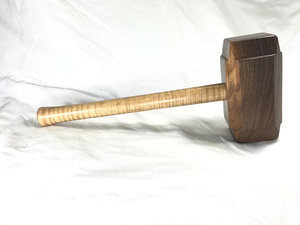 FULL SIZE - Woodworking Mallet like Thor's Hammer Mjolnir from Walnut and Tiger Maple