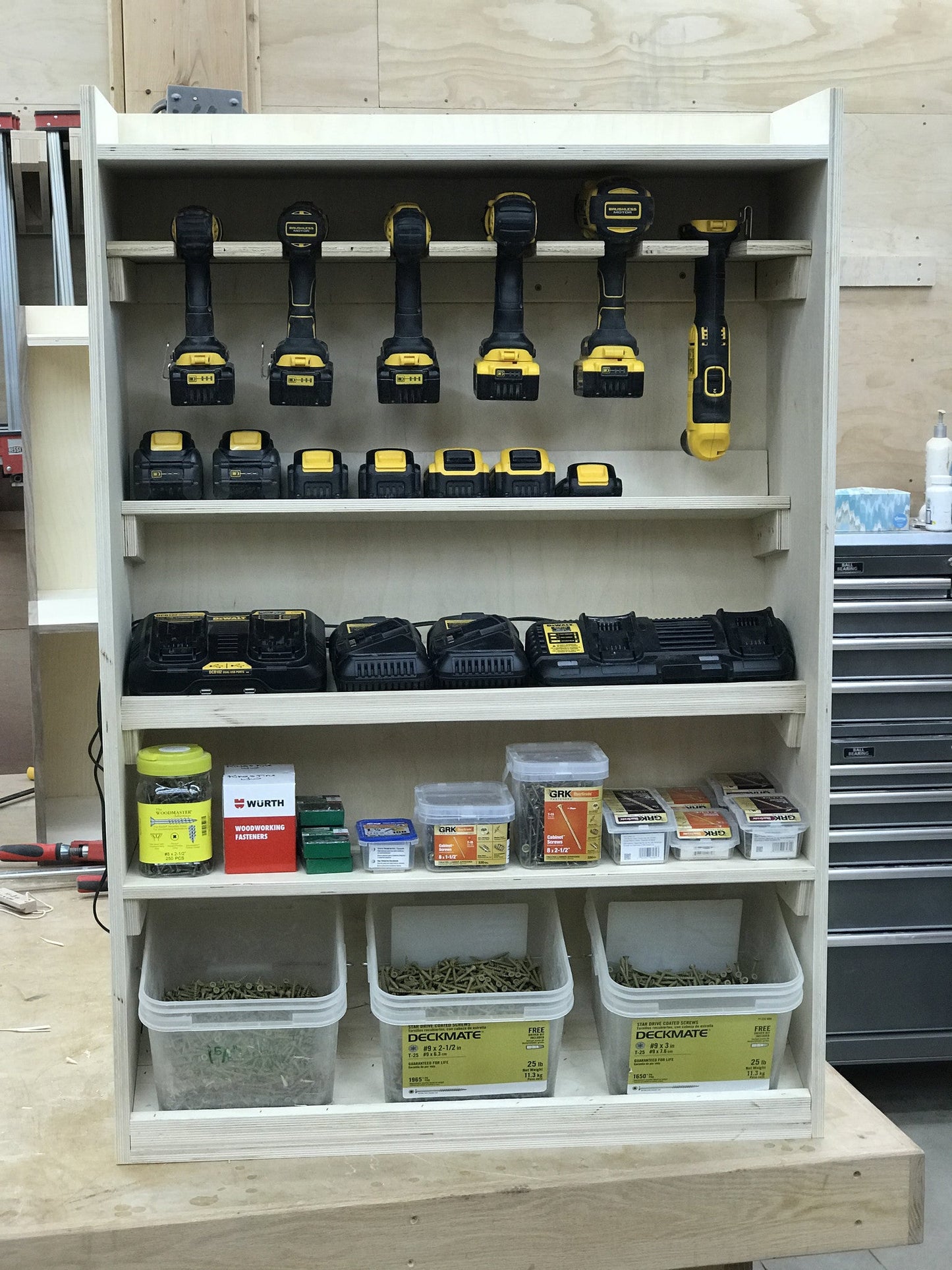 Plans for the Cordless Drill Shelf and Charging Station