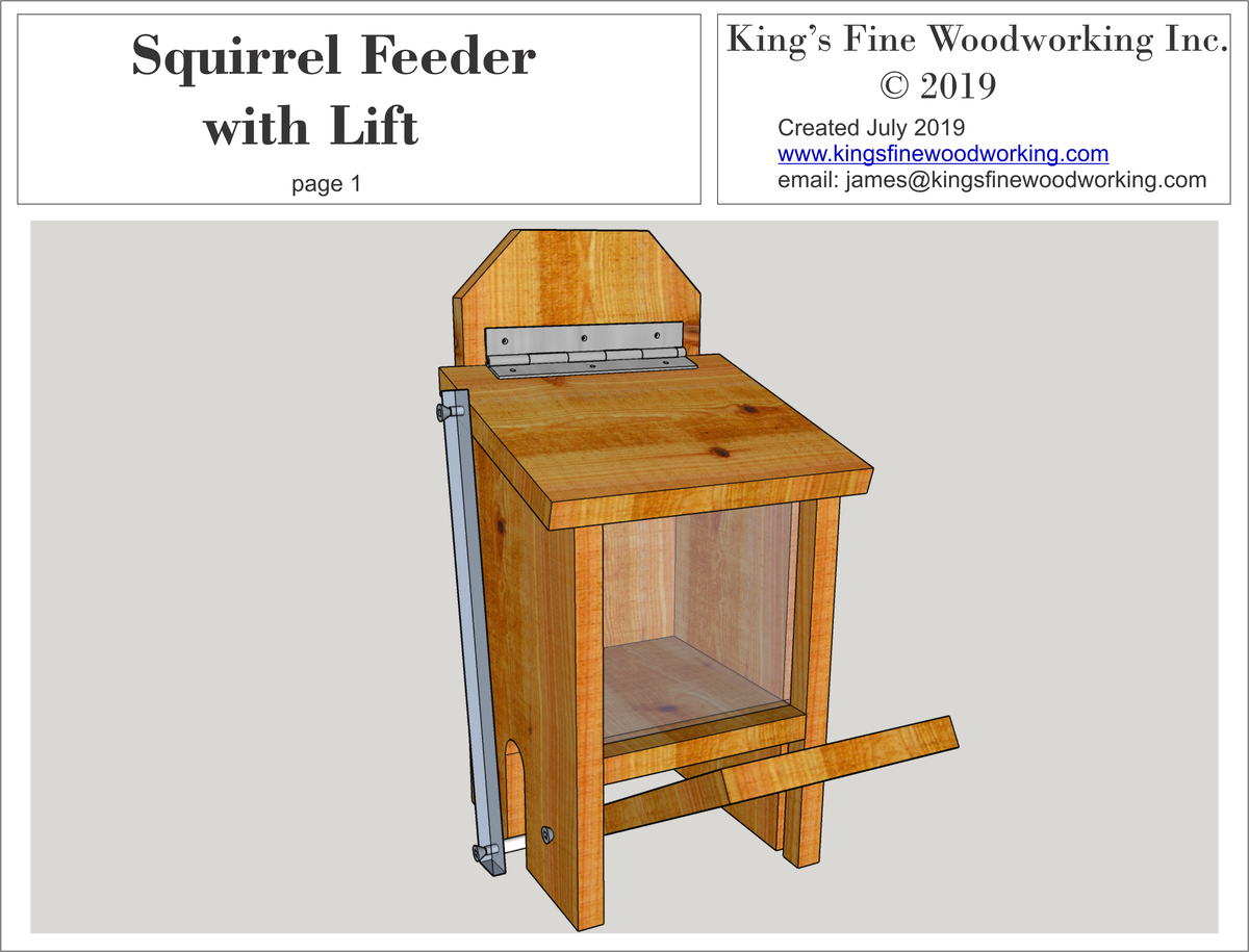 Squirrel Feeder with Lid Lift Mechanism Plans